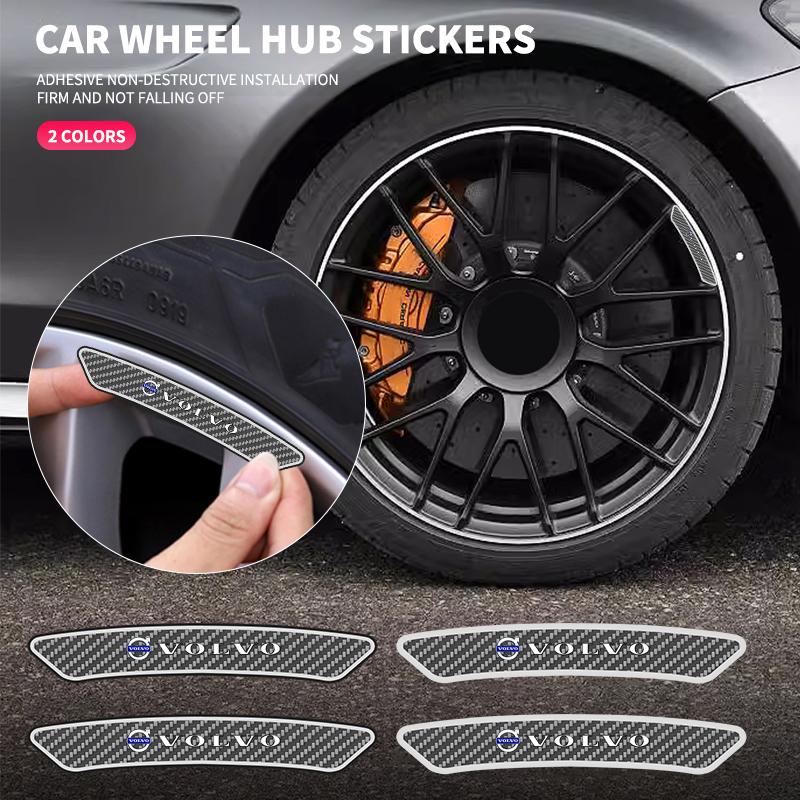 4 szt. Naklejka z emblematem na felgę samochodową Dekoracja Dla Volvo Rdesign Polestar AWD V50 S60 XC60 S40 XC40 XC90 V60 S80 S90 V90 V70 T6