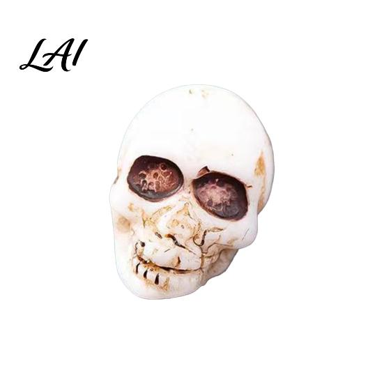 Small Horror Statue Decor Halloween Miniature Resin Ornaments Micro Landscape Desktop Decor Secret Room Scenery Scene Accessories for Fish