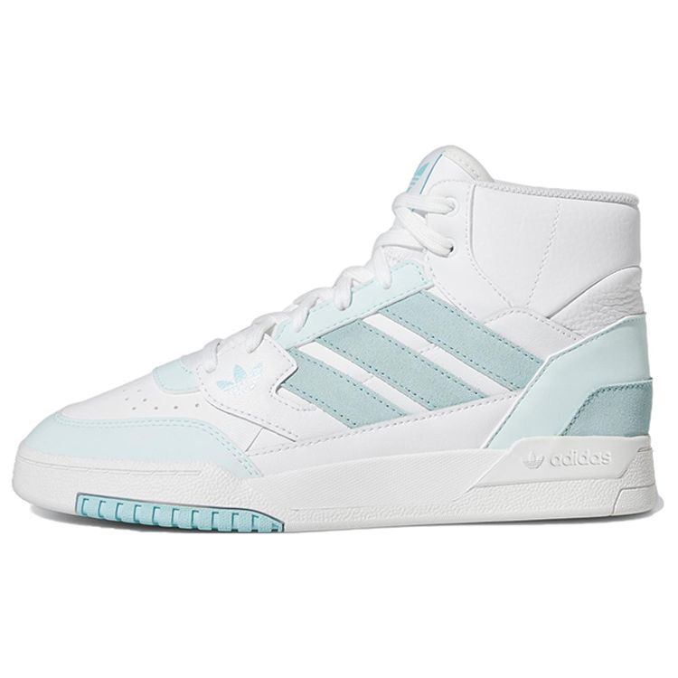 Adidas Originals Drop Step High Top Skate Shoes Women Sneakers White Blue HQ6983