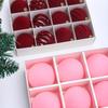 9/12/30 Pcs/set Flannel Christmas Ball Set Hollow-out 6/8cm Xmas Tree Hanging Pendant Hanging Red Christmas Decorations