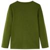 Kinder Langarmshirt Dunkles Khaki 104