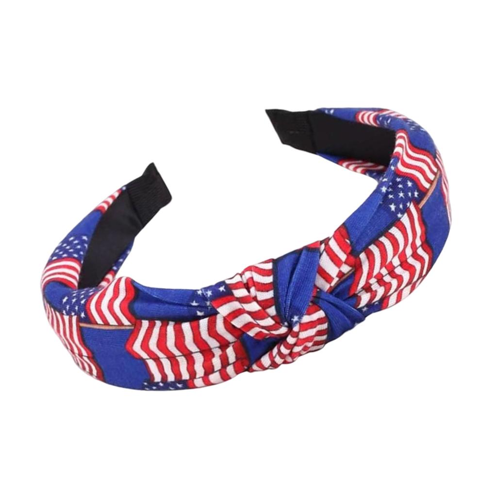 Patriotic Women's Headbands American Flag Design Red White Blue Stars Hair Decors For 4th July Celebration Accessory