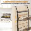 2 In 1 Over The Door Pantry Organizer, Wall Mounted Spice Rack, 6/8 Layer Design Spice Cabinet, Pantry Door Seasoning Shelves with Adjustable Basket
