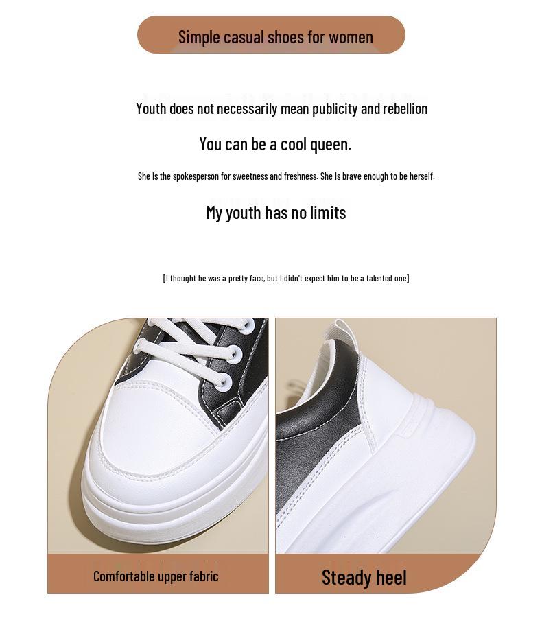 Жіночі осінні білі кросівки на платформі 2024 - Легке, дихаюче повсякденне взуття з додаванням висоти