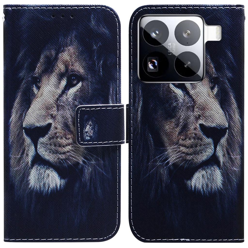 For Xiaomi 15 Pro Wallet Case Pattern Print Leather Phone Cover