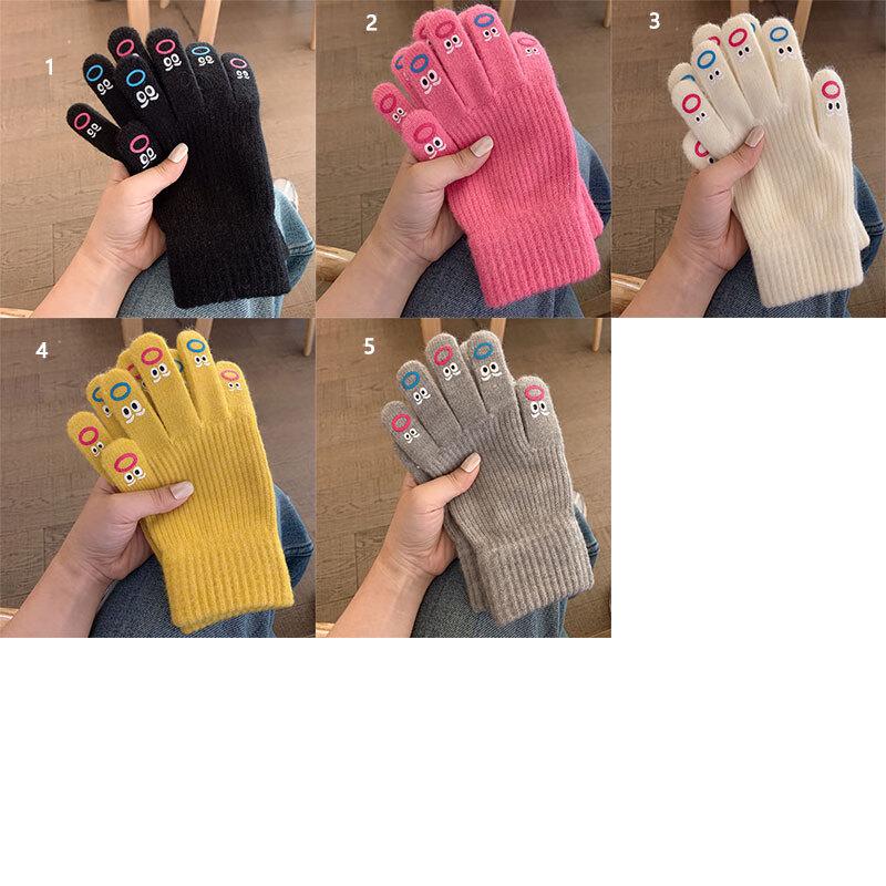 Cute Expression Knitted Touchscreen Gloves