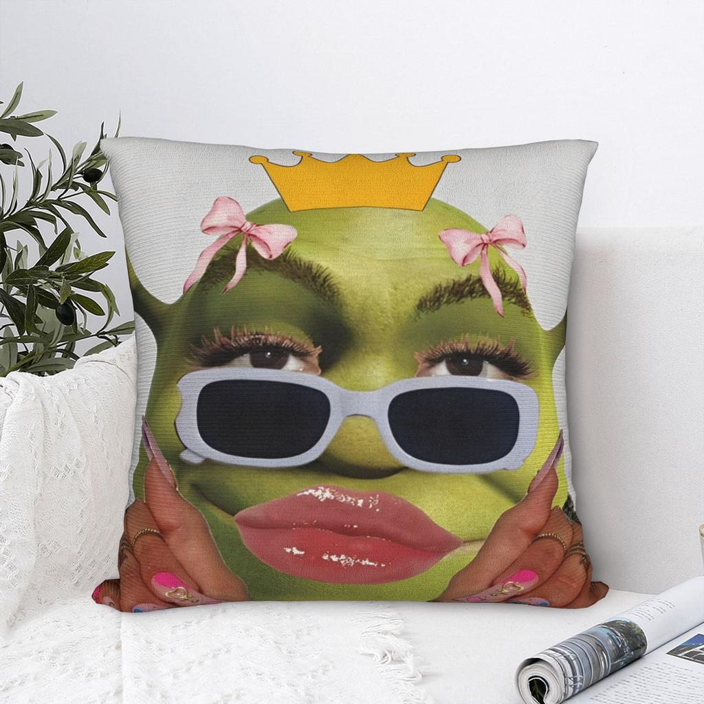 Funny Shreks Meme Pillowcases Merchandise Soft Cushion Cover Decor  Pillow Case Cover Seat Multi-Size
