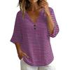 Damen V-Ausschnitt Kurzarm T-Shirt, Vintage Blumenprint Lockere Passform Lässiges Baumwoll-Leinen Oberteil