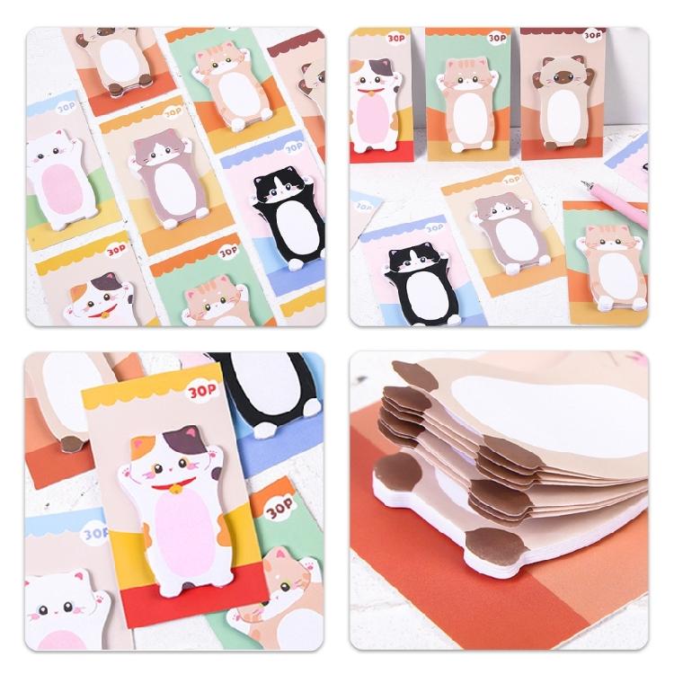 Cartoon Shape Design Stick Note Selves Stick Write Pad Reusable for School Office Journaling Multipurpose Paper Notepads