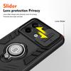 For Xiaomi Redmi Note 13 Pro 5G/Poco X6 5G Case Slide Camera Lid PC+TPU Ring Kickstand Phone Cover