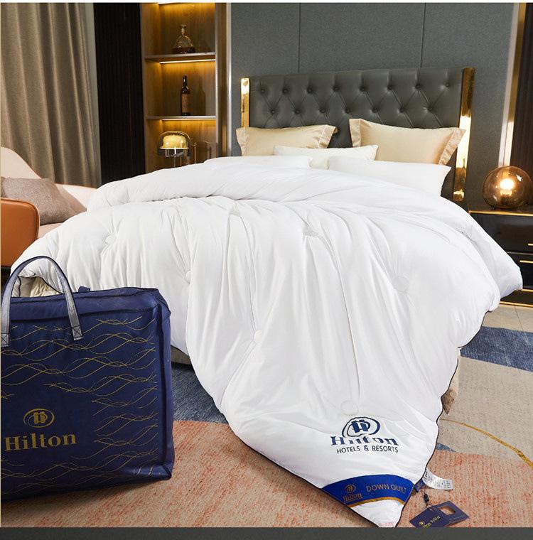 Hilton Hotel Silk Quilt for All Seasons – Double Student Dormitory Cotton Gift Quilt
