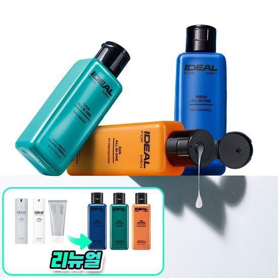 Ideal for Men All-in-One 3-piece set (Fresh/Cica/Sun)
