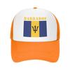 Custom Fashion Unisex Barbados Flag Trucker Hat Adult Adjustable Baseball Cap Women Unisex Hip Hop Trucker Cap