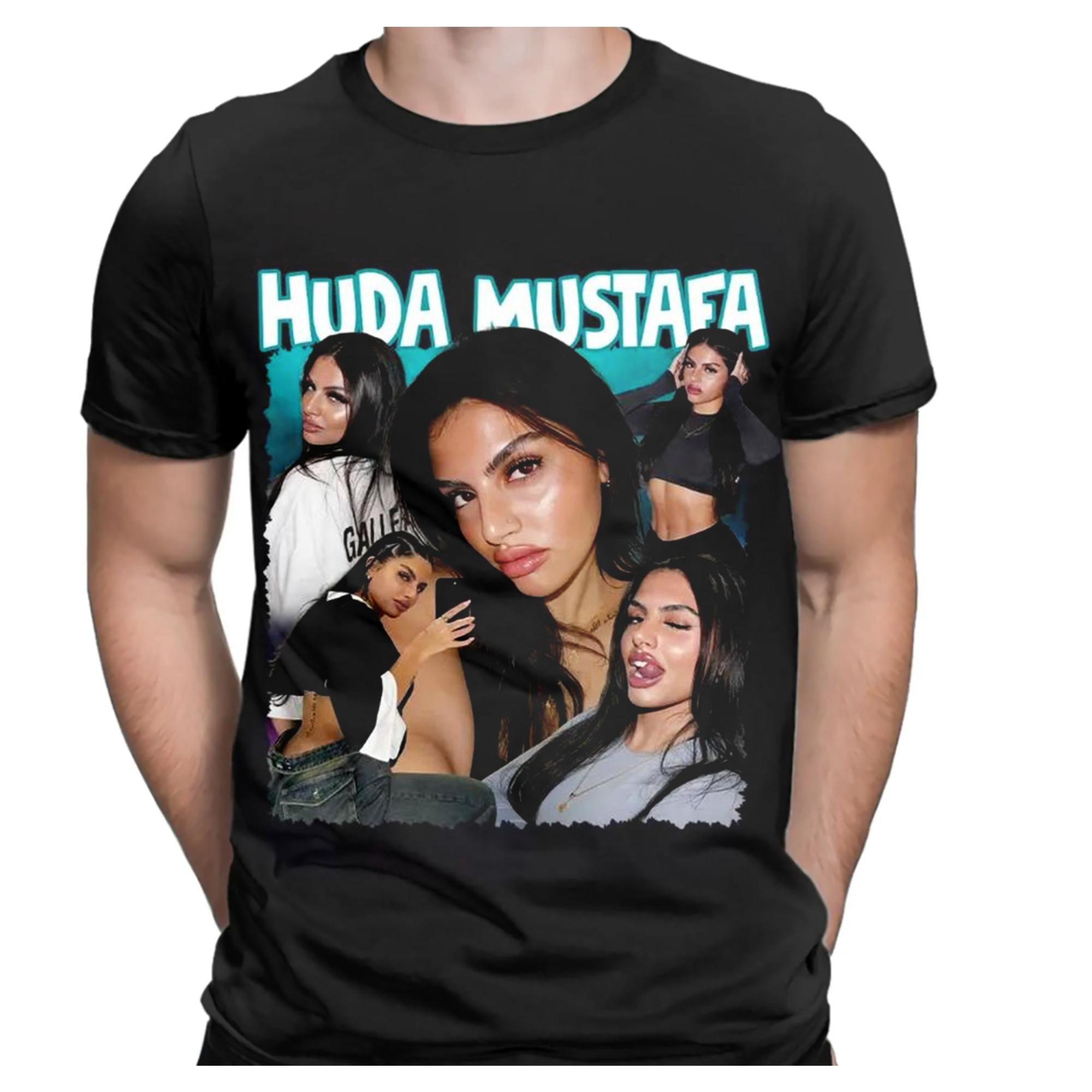 Huda Mustafa Photo Collage Graphic Tee T-shirt XXXL