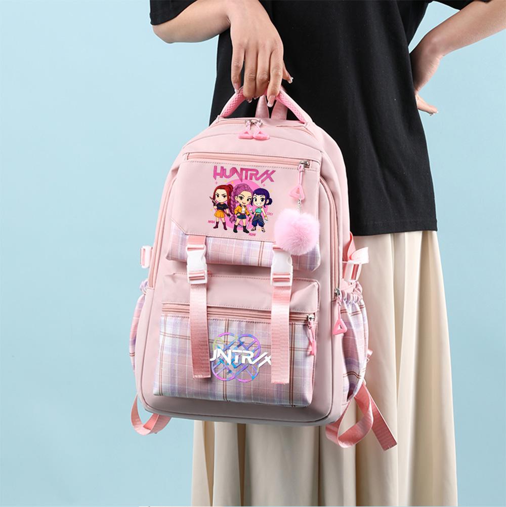 Cartoon K-Pop Printed Large Capacity Backpack for Teenger Student Girl Boy Schoolbag Bookbag Kid Gift Women Waterproof Travel Bag Rucksak