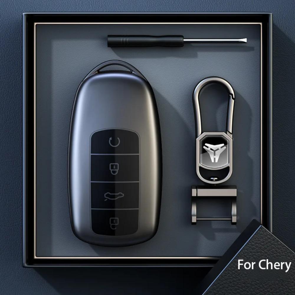 Titanově šedá pro Chery Tiggo 8 Pro Tiggo 8plus Nové 5 Plus 7pro Chery Tiggo 7 Pro Max Omoda C5 Pouzdro na klíče od auta Kryt Chránič Klíčenka