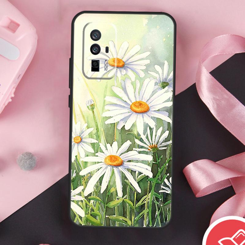 

Daisy Watercolor Case For Xiaomi 11T 12T 13T 14T Pro Mi 15 13 14 Ultra POCO X7 Pro X3 X5 X6 F5 F6 F7 Cover POCO F6