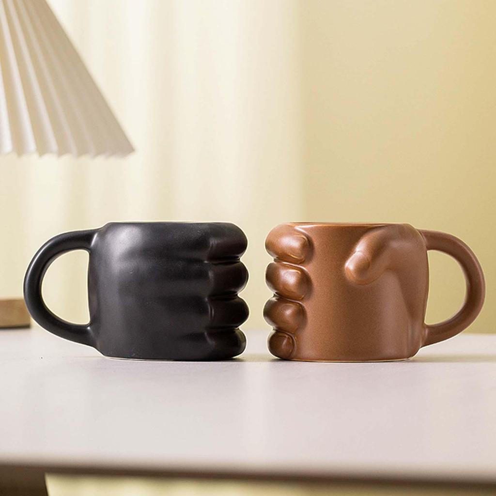 Creative Milk Cup Fun Fist Water Cup Coffee Mugs Household Minority Ceramic Cup Living Room Decoration Accessories