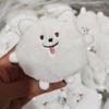 1Pc Kawaii Samoyed Plush Doll Squeak Toy Stuffed Animal Doll Keychain Plushies Toys Key Holder Bag Pendant Car Key Accessories