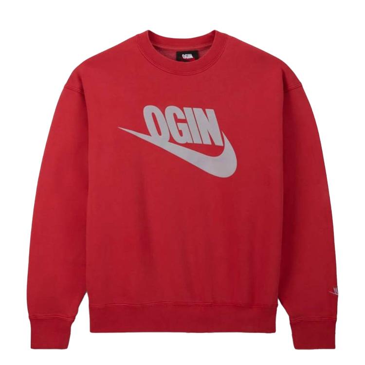 

Nike X Nigo Collaboration FW24 Crew Neck Letter Casual Long Sleeve Sweatshirt Men sweatshirt Red FV5942-687 L