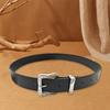 Metal Carving Buckle Belt for Men Women PU Leather Waistband Decorative Belt for Pants Jeans Adult Clothing Accessory