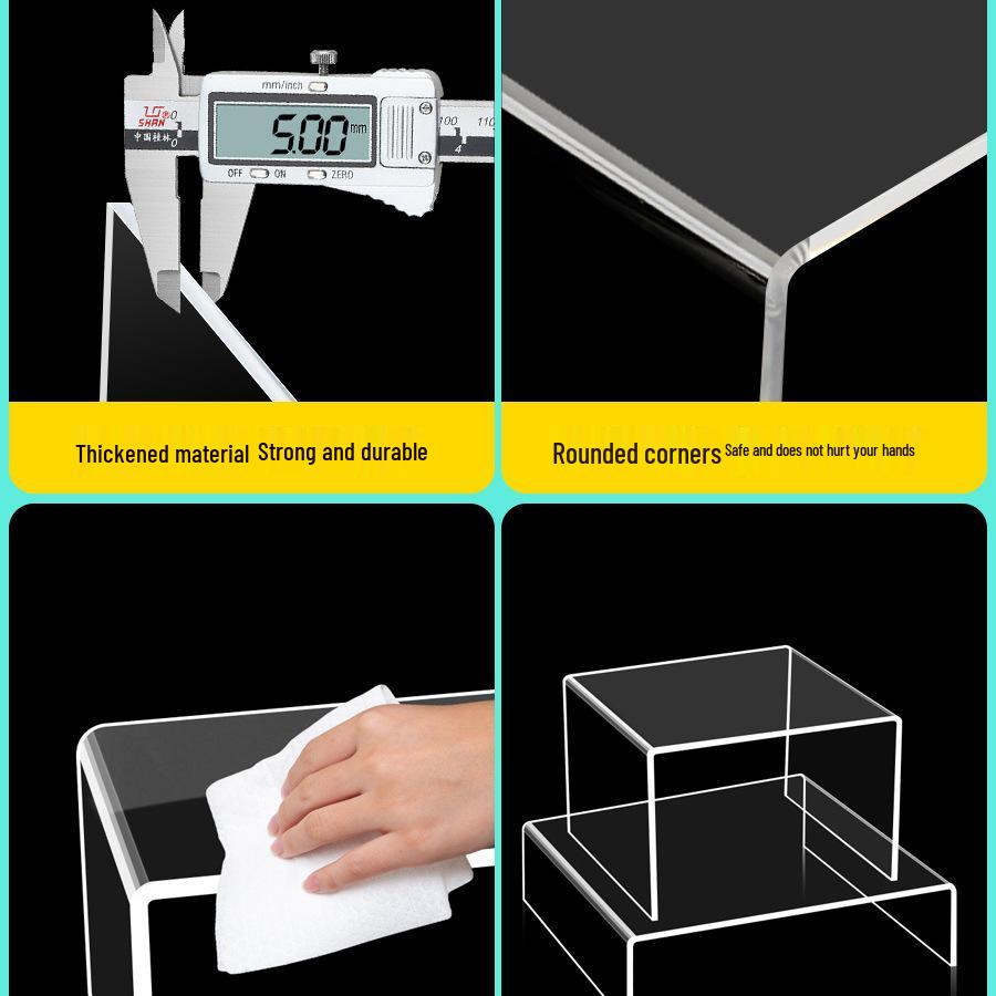 Acrylic Trapezoidal Display Stand for Small Ornaments and Figurines