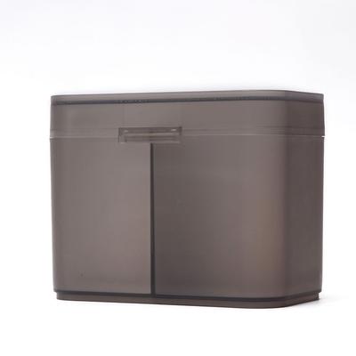 Cotton Pads Nail Wipes Makeup Brushes Organizer Storage Box Double-Compartment