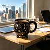 Funny Gift for Friends Halloween Coffee Mug with Ergonomic Handle, 380ml Capacity, Ceramic Pot Shaped Novelty Cup, Hot And Cold Beverages Drinking Cup