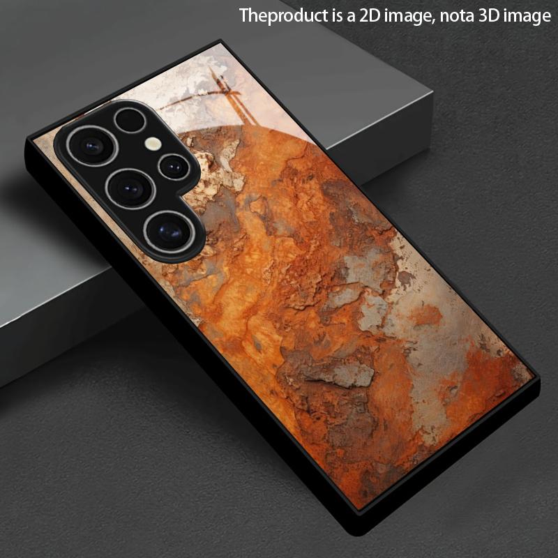 Rust Texture Pattern 2D Phone Case for Samsung S26 S25 S24 S23 S22 S21 S20 A56 A36 A16 Tempered Glass Protective Cover