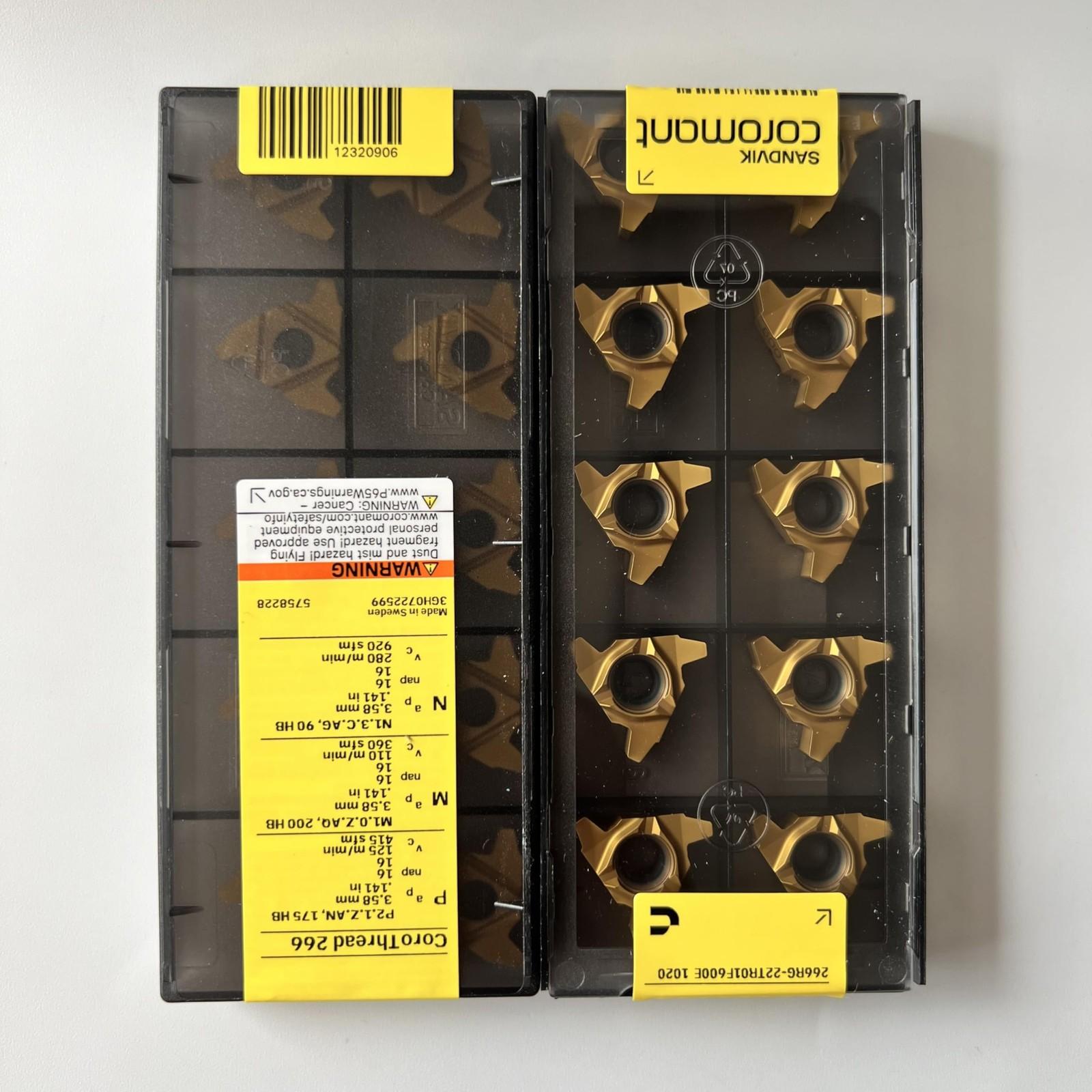 

SANDVIK / 266RG-22TR01F600E 1020 / Original Swedish hard alloy blade 10 Pcs