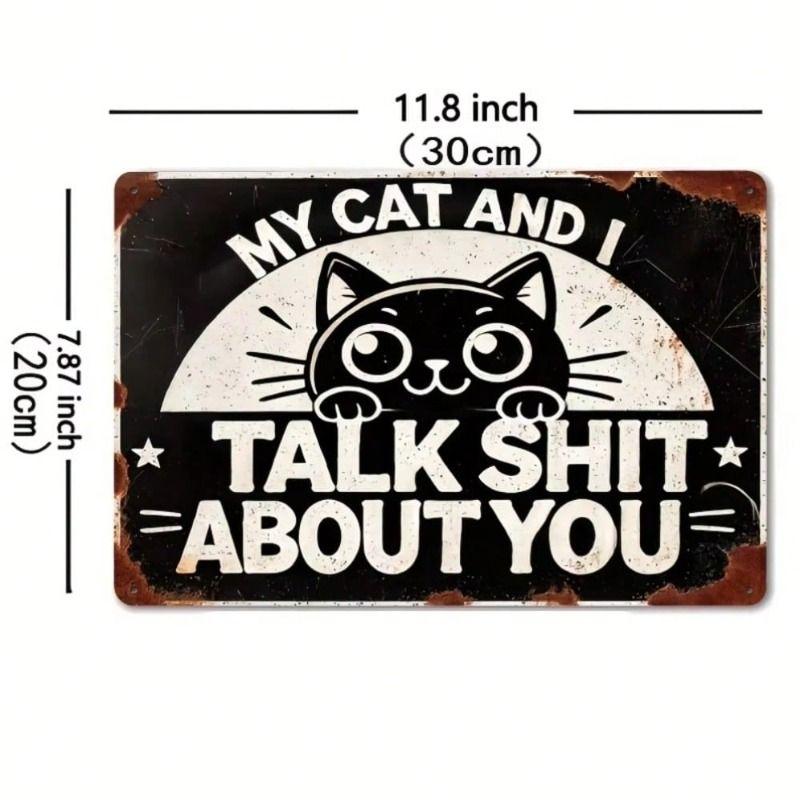 1 Piece Retro Metal Tin Sign Decorative Painting 8x12 Inch Office Living Room Patio Wall Decor