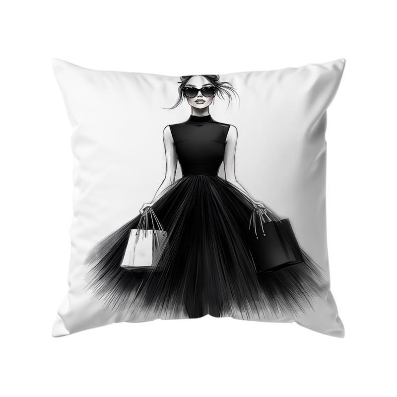 Fashion Women Cushion Pillowcase Printed Polyester 45X45Cm Throw Pillowcover Decorative Sofa Cushion Pillowslip Home Decor