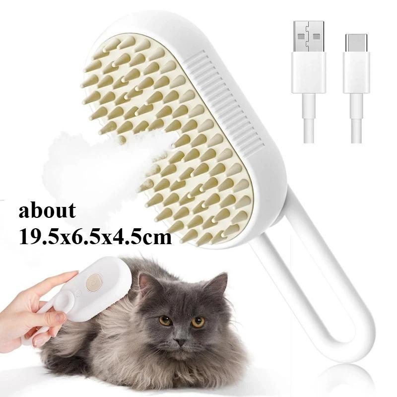 Dog Comb Pet Steam Massage Brush Safe Round Head Soft Teeth Spray Hair Removal Comb for Dog Universal for Cats Dogs Accessories