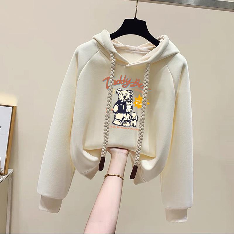 Women's Fleece-Lined Hooded Sweatshirt - New 2024 Petite Winter Dopamine Style