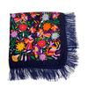 135*135Cm Russian Spain Square Scarf Women Flowers And Birds Bandana Fringed Shawl Babushka Handkerchief Female Head Wraps