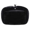 Black Warm Winter Lei Feng Cotton Hat with Leather for Security Personnel