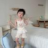 Class A Lyocell Girls' Little Fish Summer Pajamas – Soft, Breathable, Lightweight Camisole Homewear
