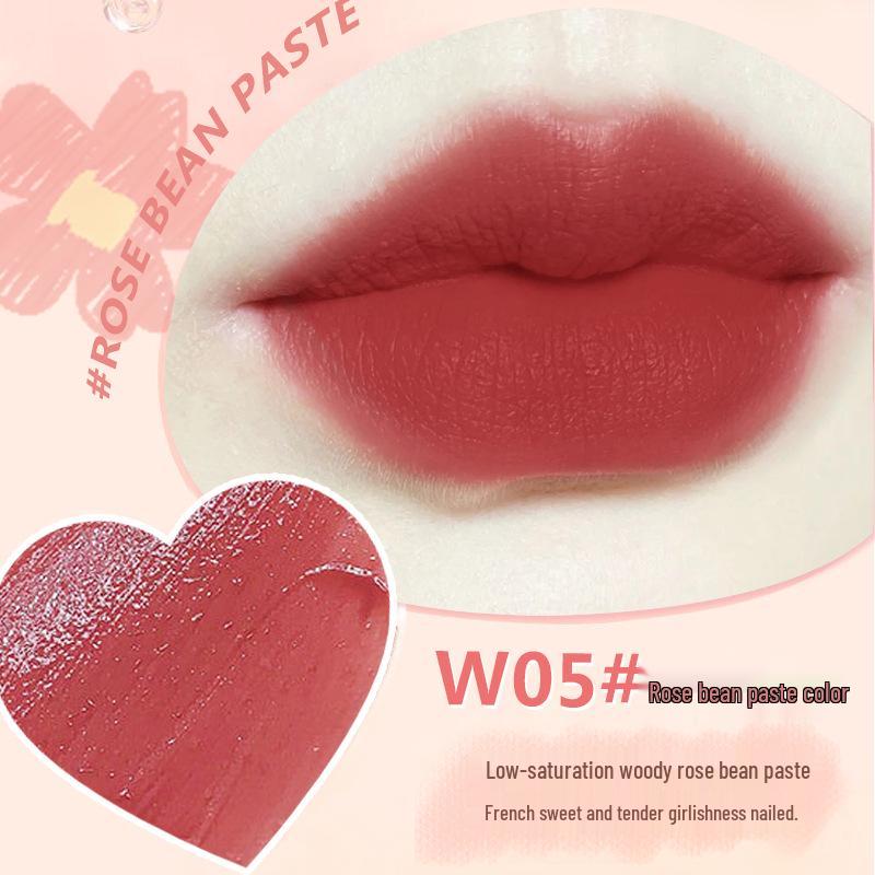 

WODWOD Velvet Mist Lightweight Lip Cream: Non-fading, Non-stick, Brightening, Creamy Nude Makeup.