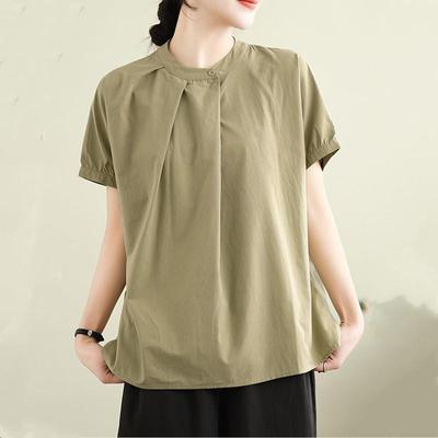 Short Sleeve Oversized Cotton Vintage Casual Loose T Shirt Tops Women Summer T-shirt