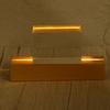 PATIKIL Wooden LED Light Base Stand, Rectangle Wooden 4.65" x 0.2" Warm White Lights Display Pedestals for Acrylic Nightlight Crystal Art, Wood Color