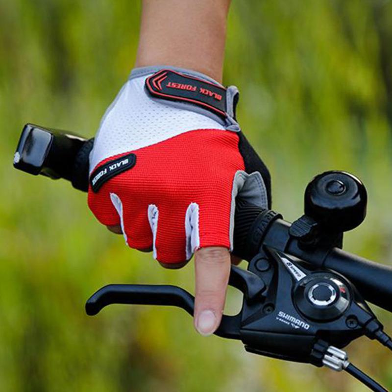 Cycling Anti-slip Half-fingers Gloves Shockproof Nylon Sports Gloves