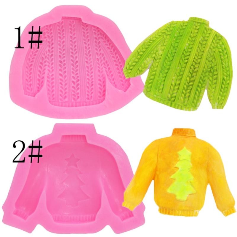 Svetr Oblečení Cukrová Forma na Dort Fondánový Dort Potravinářská Silikonová Forma Pečicí Nástroj Cukrová Forma Čokoládová Fondánová Forma