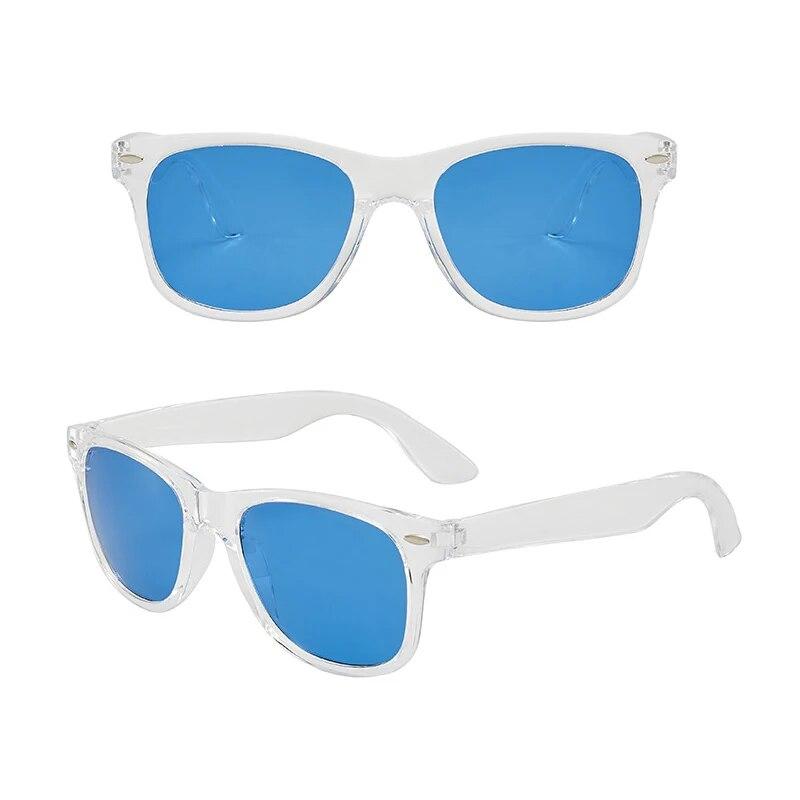 New Clear Sunglasses Women Men Transparent Frame Night Vision Sun Glasses Mirror Reflective Glasses UV400 Eye Wear