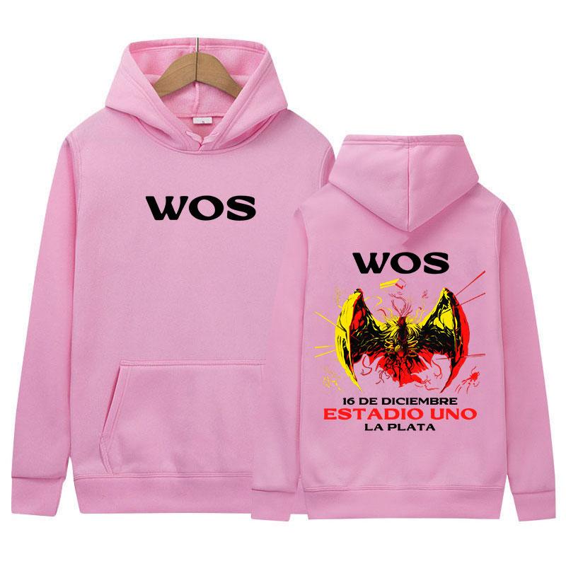 Rapper Wos New Album 2025 Merch Hoody Men's Clothing Hip Hop Oversized Sweatshirt Fashion High Quality Fleece Hoodies Streetwear