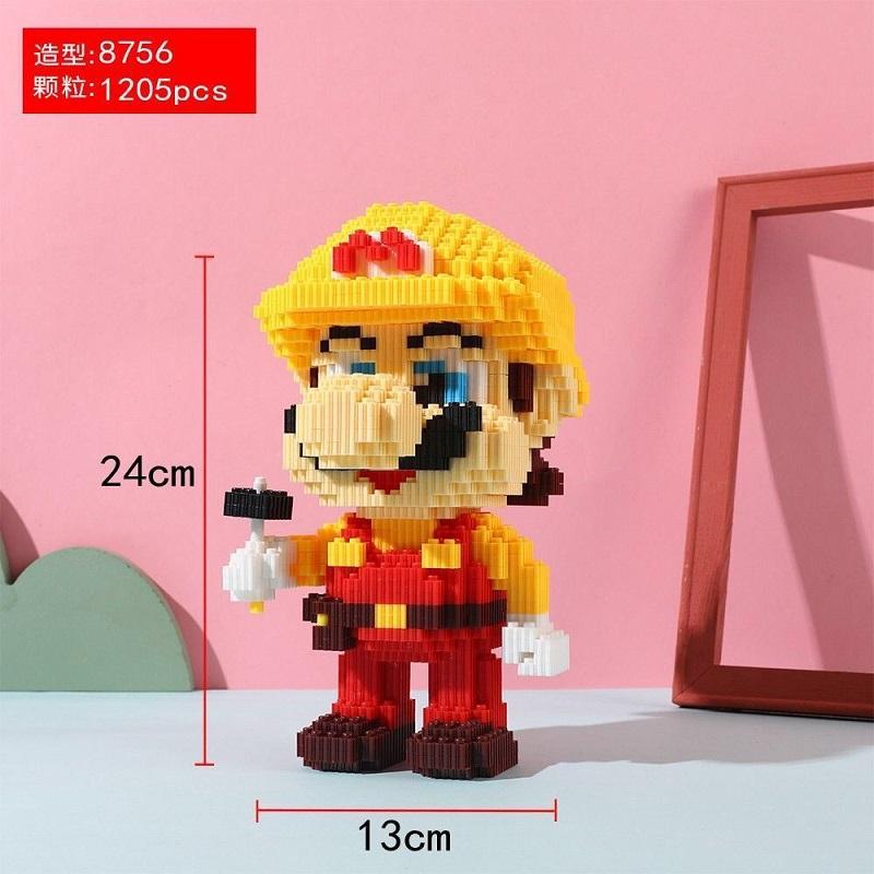 35cm Super Marios Bros Large Construction Blocks Anime Figure Cartoons Model Gient Super Mario Blocks Ornaments Children Gifts