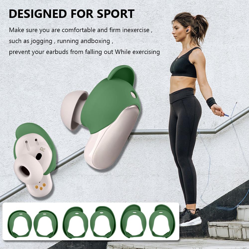 3 Pairs Silicone Ear Tips Covers Ear Bud Tips Sport Wingtip for Bose QuietComfort Ultra Earbuds for Bose QuietComfort Earbuds II