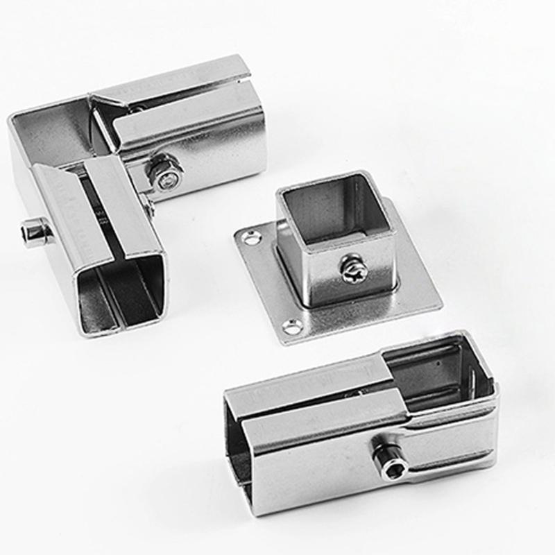 Square Pipe Fixed Joint Storage Rack Connector 3 Way Elbow Pipe Fitting for Fence Rail and Industrial Shelf Construction