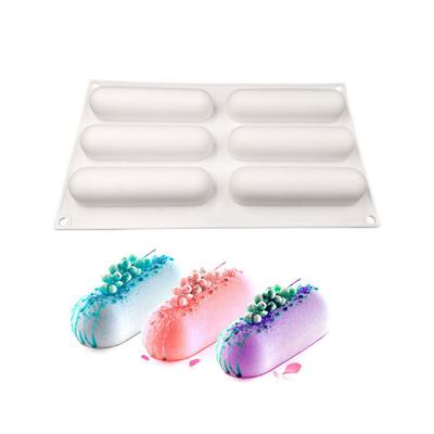Stampo 6 Strisce Ovali Stampo Silicone Torta Mousse Dessert DIY Utensili da Forno