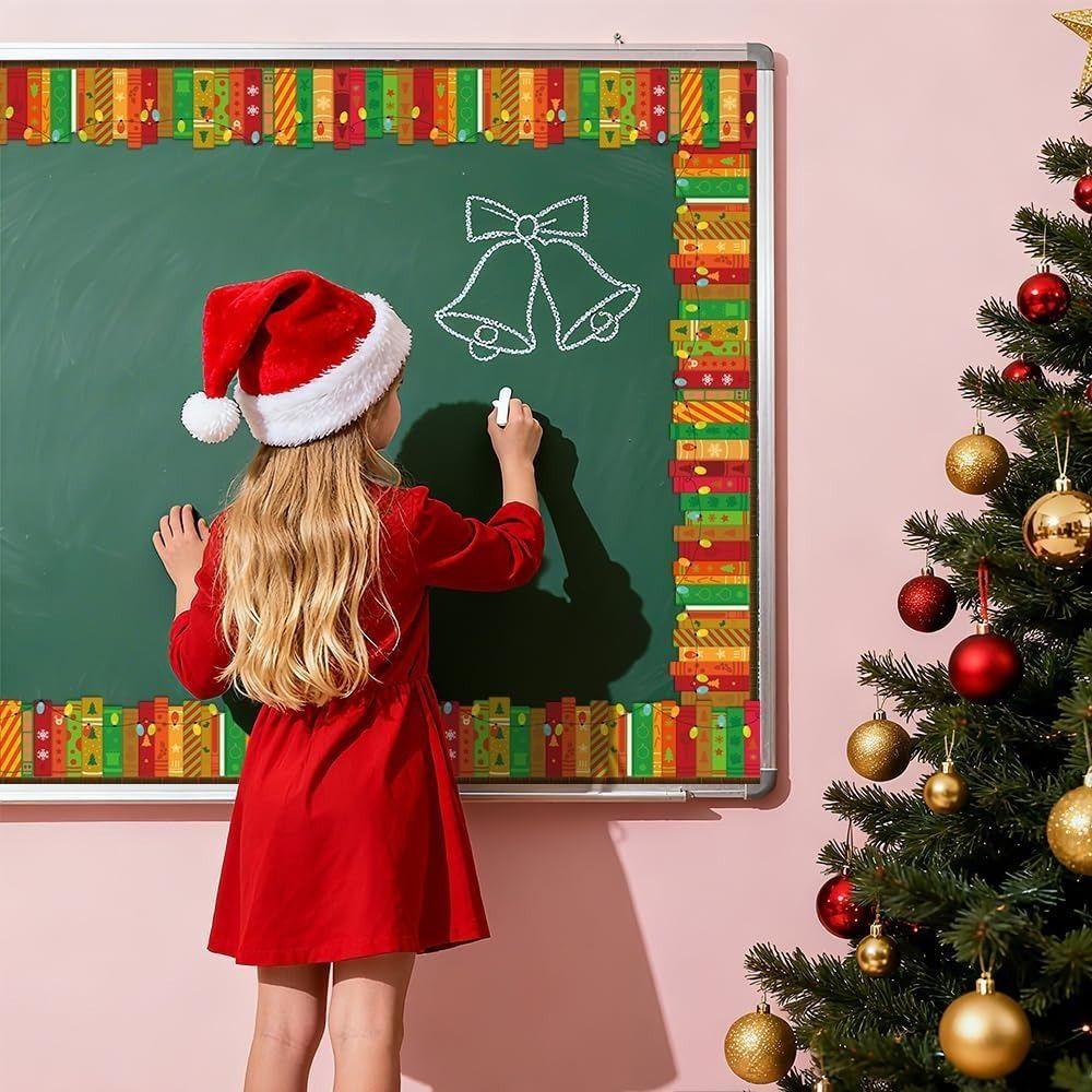 10m Border Sticker Roll Self Adhesive Christmas Border Stickers  Christmas Decorations