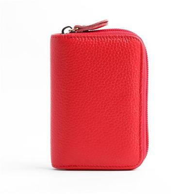 Lucy Calfskin Card Wallet (Red)